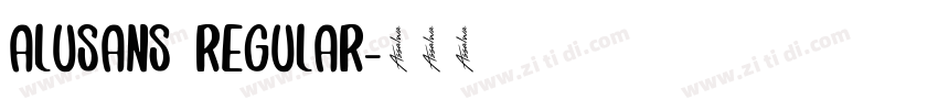 Alusans Regular字体转换